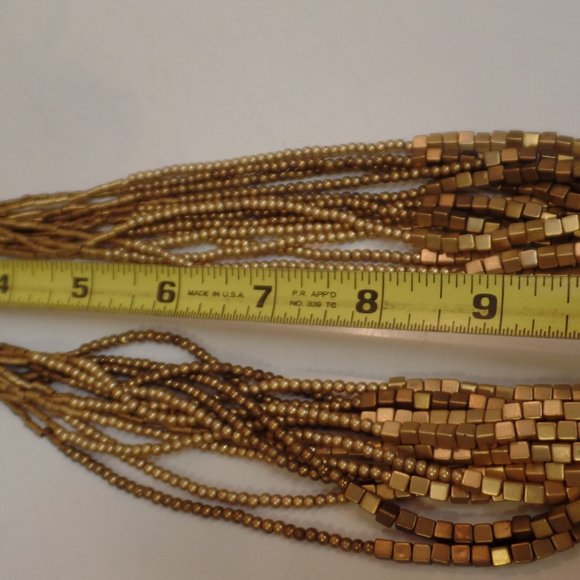 Chico's Goldtone Multi Strand Necklace Adj 20" - Picture 9 of 9